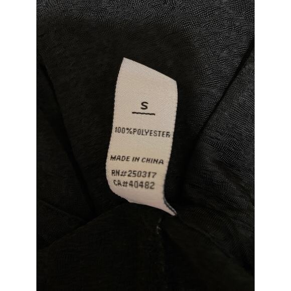 Varley Women's Black V-neck Short Sleeve Relaxed Fit Sheer Coverup Blouse Top S - Picture 5 of 5